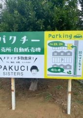 『PAKUCI SISTERS』の立川 あゆみ様の 駐車場看板を作らせていただきました。